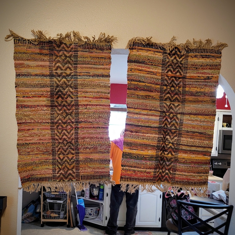 Bundle of 2 World Market Boho Jute Rugs